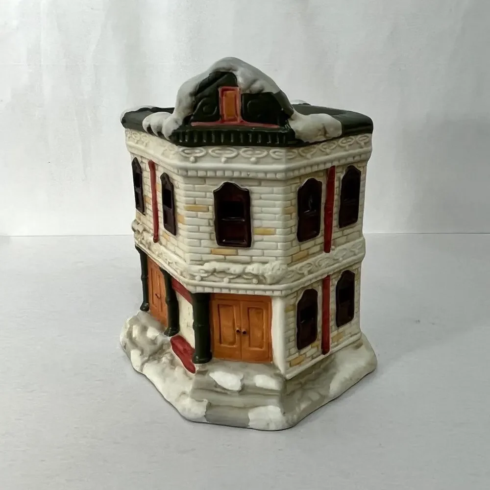 Post Office Christmas Village Charmex Ceramic Painted No Light Cord VTG 6